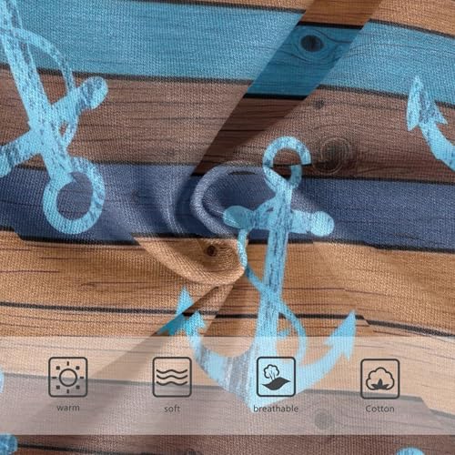 Blue Anchors Wooden Brown Girl Panties Cute Girls Underwear Toddler Cotton Colorful Briefs Underpants 2t3