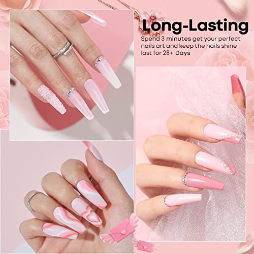 Image of DUDUSTRONG Bolt Bee Gel Glossy Finish Nail Polish Kit Gel Nail Polish Set, 6 Colors Nude Pink Gel Polish Set Romantic Baby Nail Polish Gel (A1 Light Pink Set (03+133+134+70+104+100)), 90 Ml
