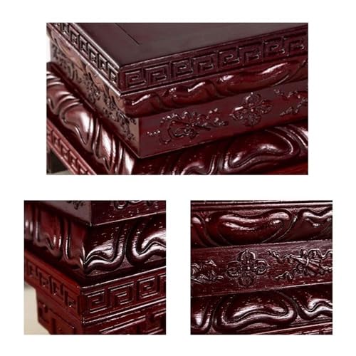 Support de vase pour bonsaï avec socle en acajou format L