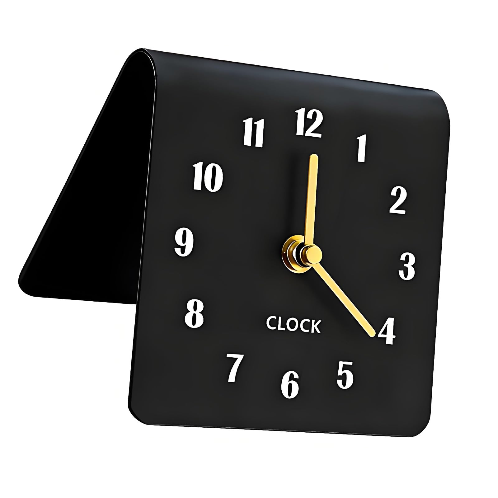 PANGBOER Analog Clock for Home Decors Quiet Operations Acrylic Shell Battery Operated Table Clock Birthday Large Number Display
