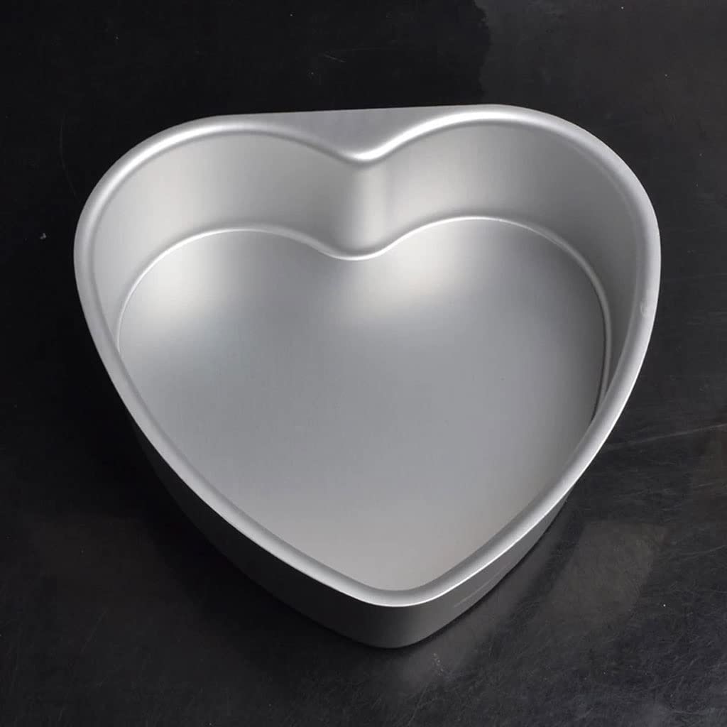 JFDBGU 4/6/8/10 Pouces Amovibles de Boulangerie de Boulangerie de Coeur de Coeur Moules de gâteau en Forme d'alliage en Aluminium DIY Outils à gâteau de pâtisserie de Mousse(10inch)