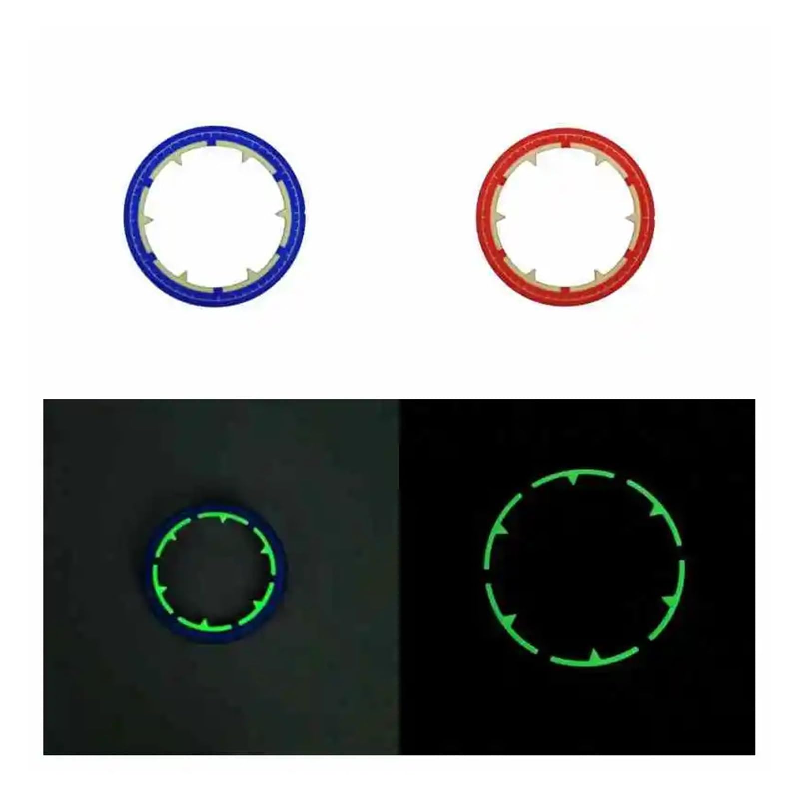 ZHGUIMING Cadran Creux Lumineux Vert de 28.5mm, échelle de chapitre intérieur, Cadran de Montre adapté au Mouvement NH35 NH36 NH38 NH70