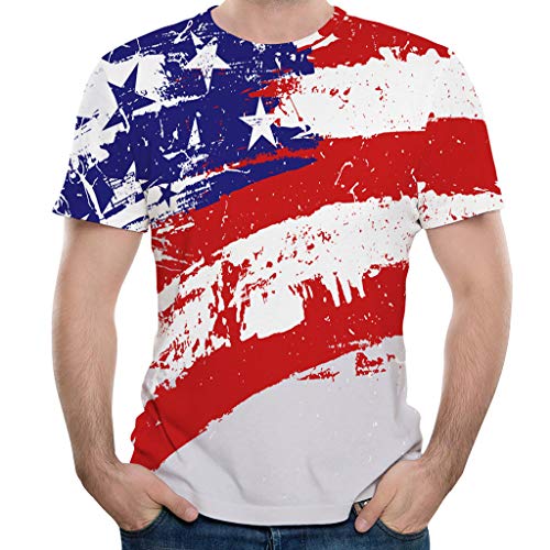 Men's Summer Flag Printed Casual Short Sleeve Crew Neck T-Shirts Tops Tee Shirt Blouse Men's Summer Flag Printed Casual Short Sleeve Crew Neck T-Shirts Tops Tee Shirt Blouse