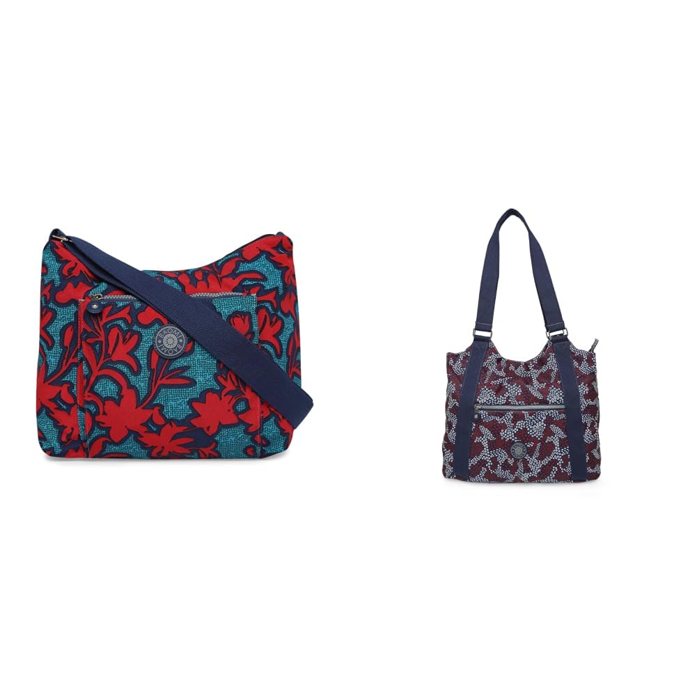 Crinkle Range Red & Green Soft One Size Shoulder Bag + Crinkle Range Blue & Red Soft One Size Handbag-image-17