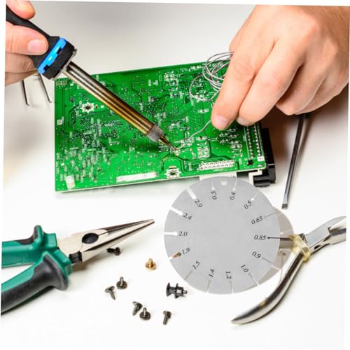 Juego de 2 Calibradores de Grosor de Cable de Acero Inoxidable para Medición Precisa de Metal, Medidor Doble para Soldadura, Inspección de Láminas y Alambres para Manualidades y Proyectos DIY miniatura 5
