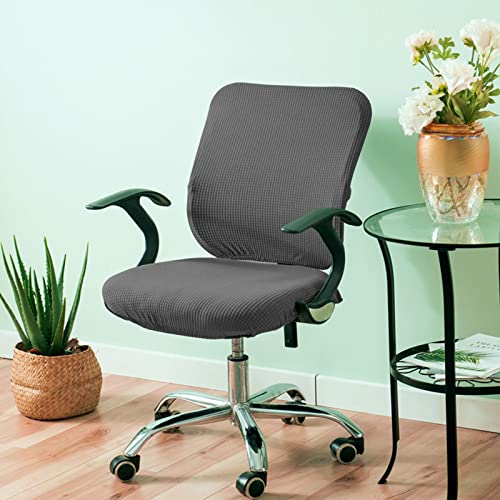 Fenteer Stretch Office Covers Seat Cover Slipcover Desk Seat Cushion Protectors for Computer Dark Grey, Adjustable (38-52cm) - Image 4