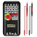 SUETTLA Digital Multimeter TRMS 9999 Counts Smart Voltmeter Auto-Ranging Fast Accurately Measures Voltage Amp Resistance Diodes Continuity Duty-Cycle Capacitance
