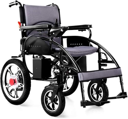 車椅子無効高齢者四輪ケア折りたたみ式軽量スマート車椅子、負荷150Kg、Eabsブレーキシステムサイズ:113 * 65 * 91Cm (鉛蓄電池 12a)