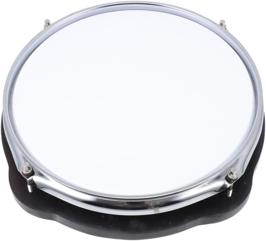 1pc Percussion Simulation Dumb Drum Trainer White Practice Pad for Beginners Flexible Design Volume-reducing Mute Cushion for Quiet Practice Accessory for Drumming Enthusiasts