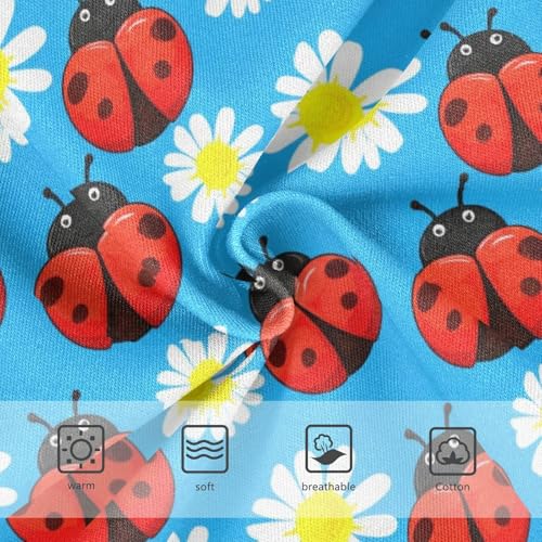 Joisal Cute Ladybug White Daisy Blue Girls Underwear Toddler 2t Cotton Little Girl Panties Cartoon Briefs Underpants3