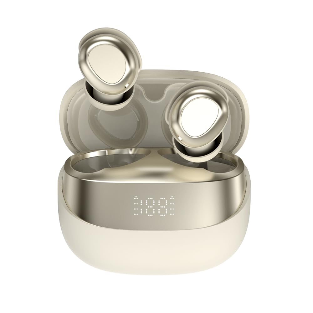 Mini auriculares para dormir, auriculares inalámbricos Bluetooth 5.4, cancelación de ruido ENC, tiempo de reproducción de 47 horas, ultra suaves para dormir de lado, IPX7 impermeable, carga
