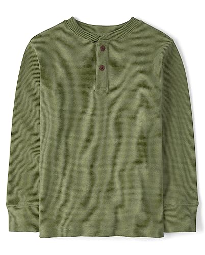 Image of The Children's Place boys Long Sleeve Thermal Henley Shirt