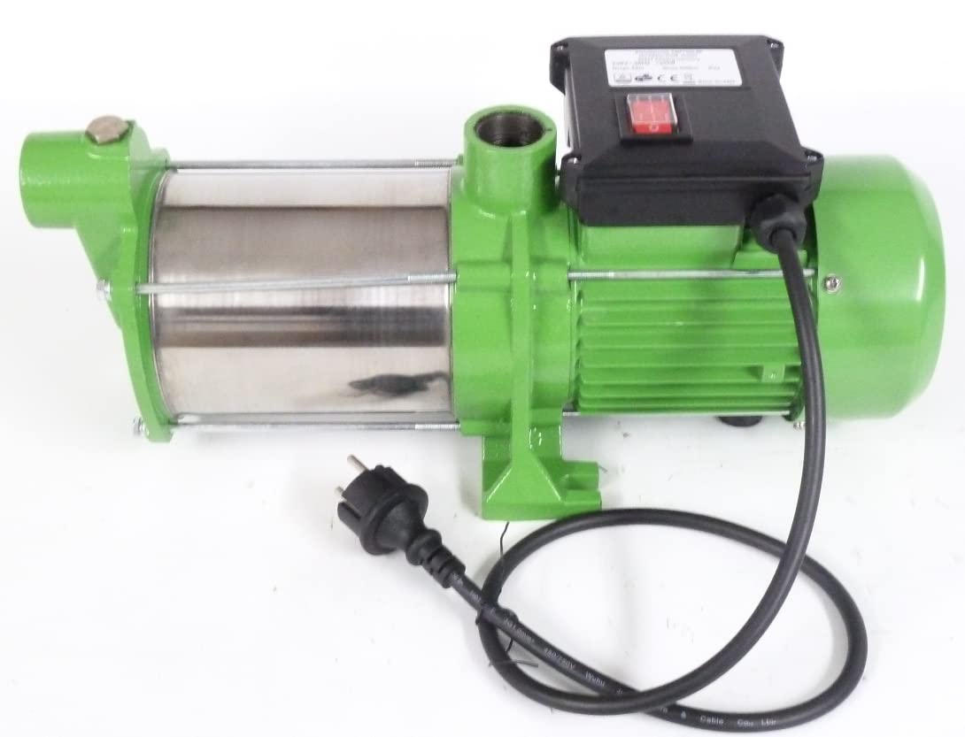 Gartenpumpe Edelstahl 1300 Watt 5,5 Bar 6000 L/h Kreiselpumpe Pumpe Hauswasserwerk
