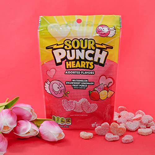 Sour Punch® Hearts Valentines Candy Assorted Flavors- 8Oz Sub In 6Ct #TOP4
