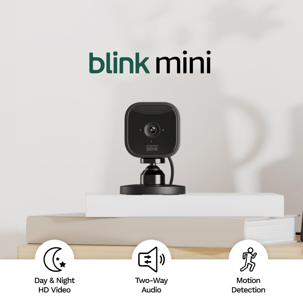 Sponsored Ad β Blink Mini | Indoor plug-in pet security camera, 1080p HD day and night video, motion detection, two-way audio, easy setup, Alexa enabled β 2 cameras (Black)