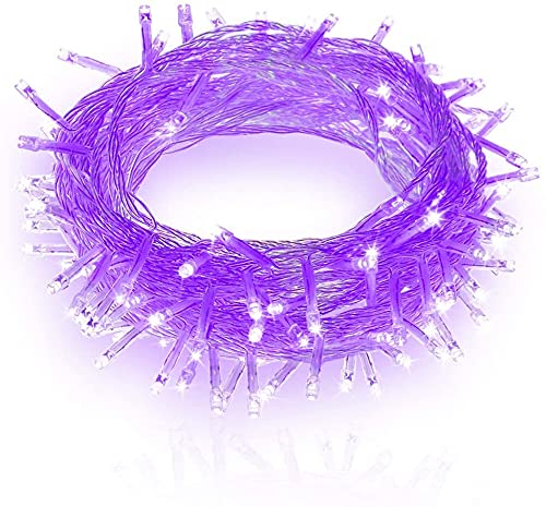 Christmas Fairy Lights, EONYUANGUO 10M 80 LED Christmas Tree Lights with 2 Modes Battery Powered Lights for Christmas Decorations (Purple) โ image 1