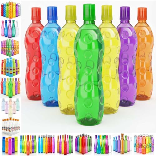 Image of RED WIND Unbreakable 1 Litre Pastel Water Bottles | Pack of 3 | Multicolor | Leakproof Screw Cap | BPA-Free | Bottles for Fridge, Gym, Home, Office, School and Travel