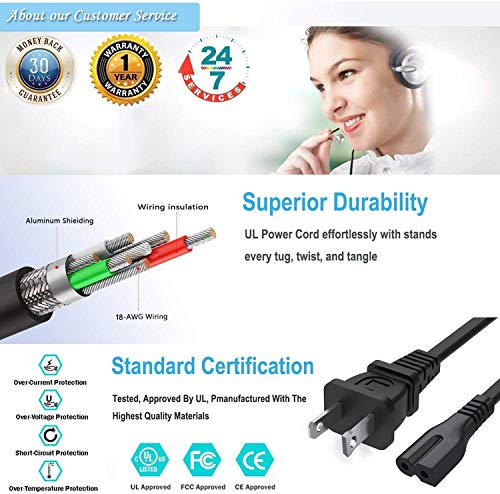 image for Superer Power Cord Cable Fit for Arris Router Modem Vizio Bose Compani