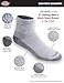 Dickies Men's Dri-Tech Moisture Control Quarter Socks, Available in M-XXL (6, 12, 18, Grey (6 Pairs), Large