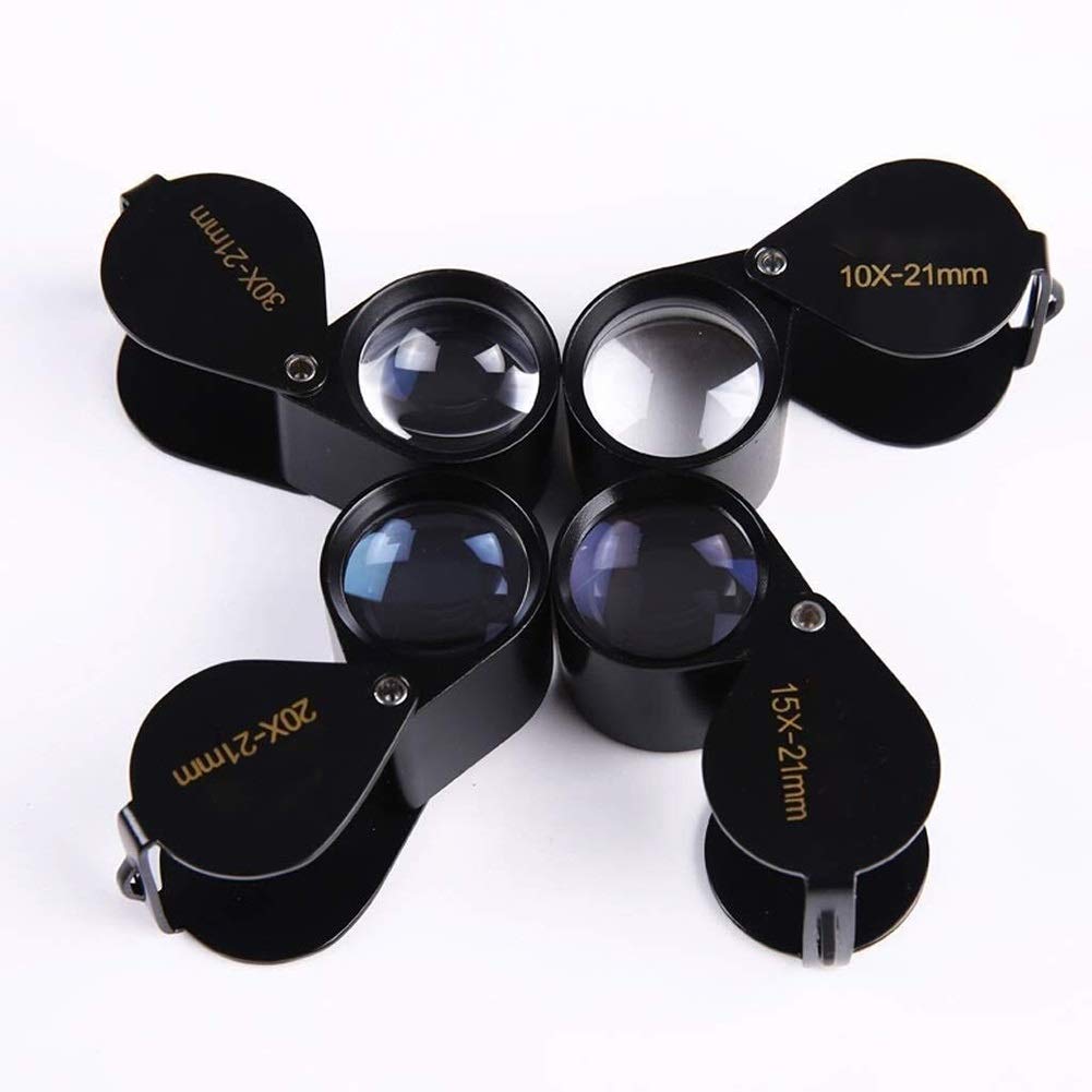 Loupe de lecture portable pliable avec zoom optique 10x, 20x, 30x, idéale pour la papeterie et les fournitures de bureau, design léger