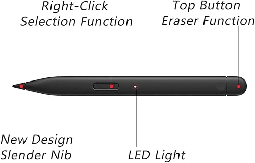 Miniatura 3 de Slim Pen 2 compatible con Microsoft Surface Pro 8 Pro 9 Pro X Pro 10, lápiz digital compatible con Surface Laptop Studio, precisión y escritura en