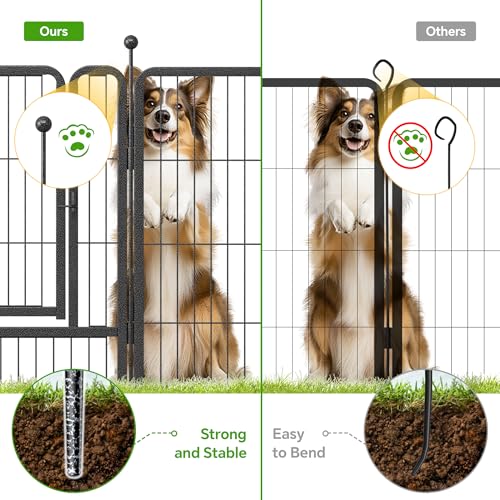 Image of Mr Ironstone 40 inch Height Dog Playpen with Anti-Rust Coating - 16 Panels Portable & Foldable Indoor /Outdoor Pet Fence for Large, Medium, or Small Dogs - Durable Exercise Pen
