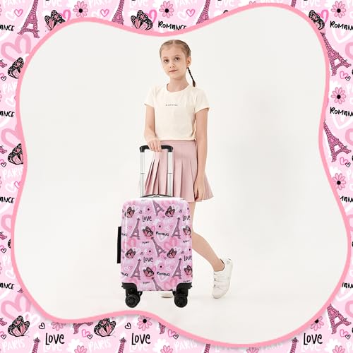 Image of Kid's Luggage Set 16 inch Hardside Luggage with Spinner Wheels 2 Piece Suitcase Set Girls Carry on Toddler Travel Rolling Suitcase with Neck Pillow Airline Approved