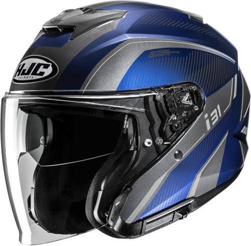 Casque jet HJC i31 RENO MC2 haut de gamme avec écran solaire intégré pour moto