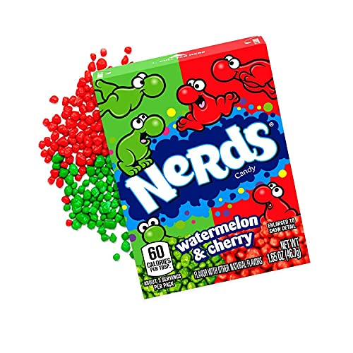 Wild About Nerds - What-A-Melon & So Verry Cherry - Melon d'Eau / Cerise - Boîte de 46,7 g