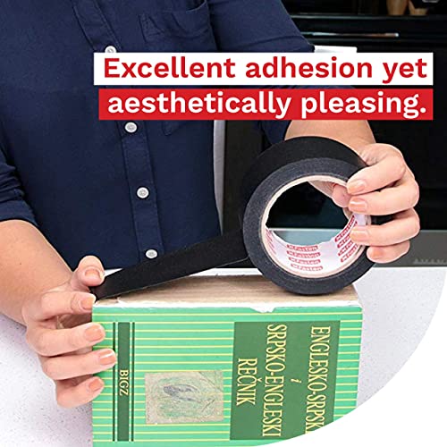 Xfasten Book Binding Repair Tape, Black, 2-Inch By 15-Yard, Cloth Library Book Hinging Repair Tape, Acid Free And Archival Safe #TOP3