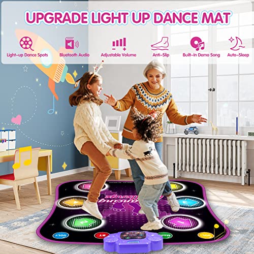 Dance Mat, Electronic Music Dance Pad with LED Lights & Wireless Bluetooth, 5 Game Modes, Birthday Gifts, Toys for Girl… - Image 6