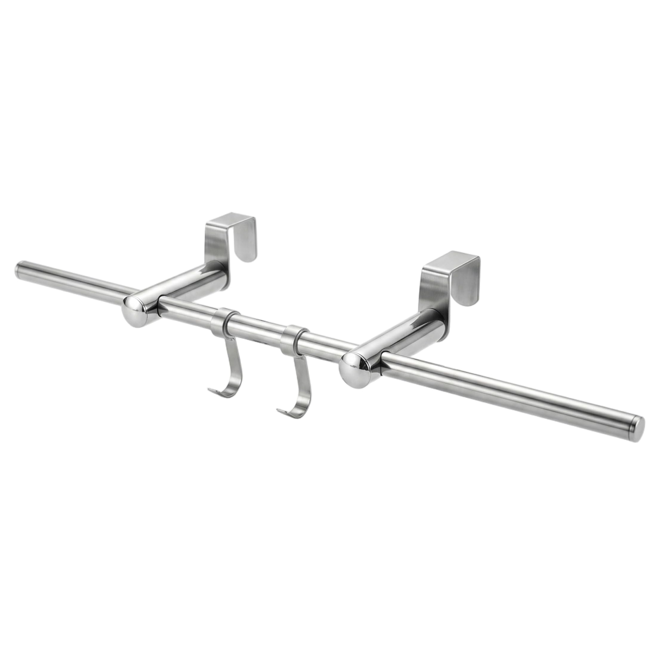 Xoeryoy Radiator Towel Rack, Stainless Steel Towel Holder For Radiators With 2 Hooks, Adjustable Panel Radiator Mount - 15.75 Inch (40cm)