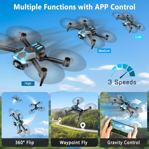 Drone with Camera and Screen on Controller 1080P Foldable for Adults Beginners Control - image 7