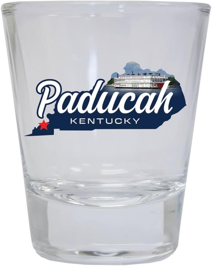 Vaso Shot Vidrio Recuerdo Paducah Kentucky 4 Pack