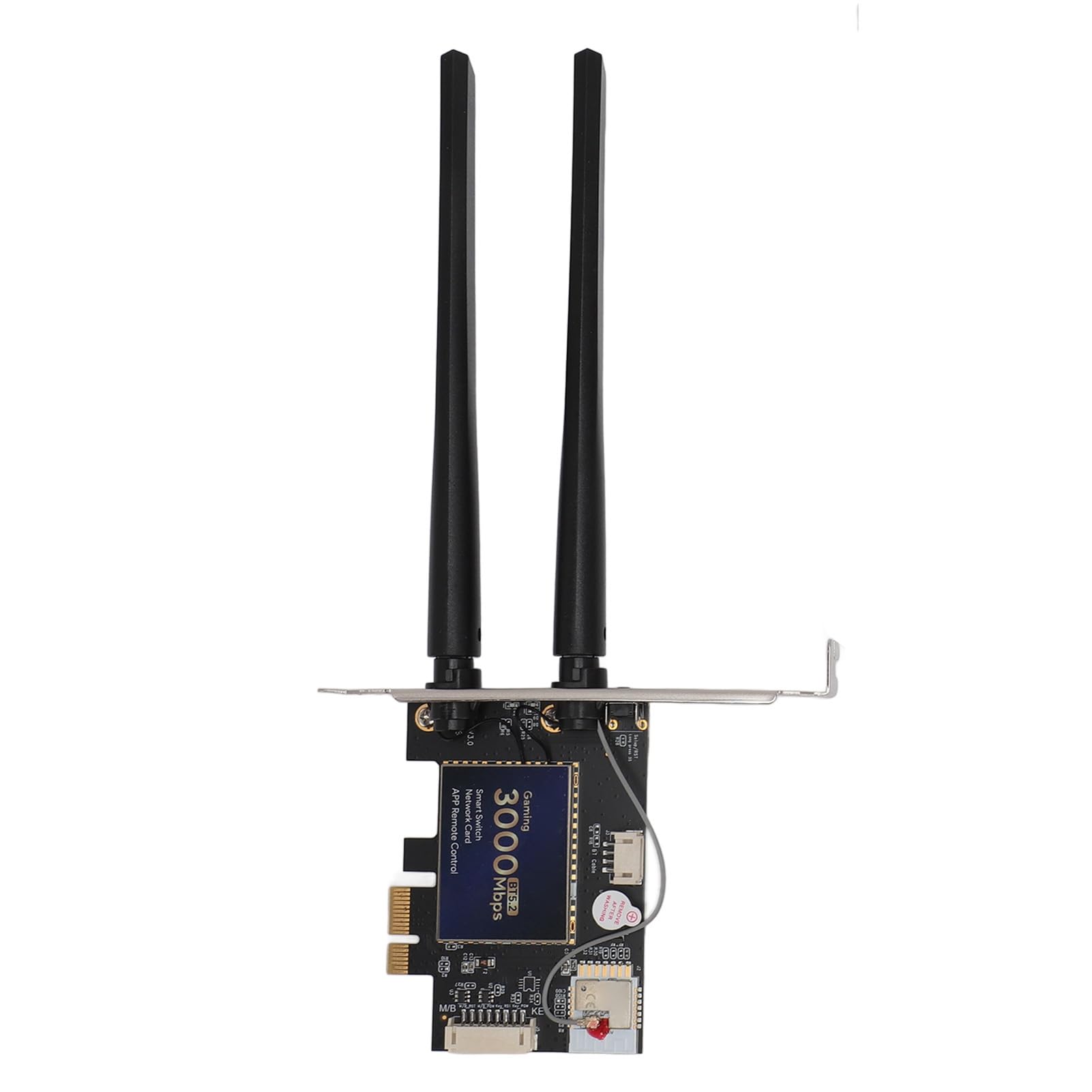 Generic Carte WiFi 6 PCIe AX3000, Adaptateur sans Fil Double Bande Haute Vitesse pour Jeux et Streaming, 2 Antennes 6dBi