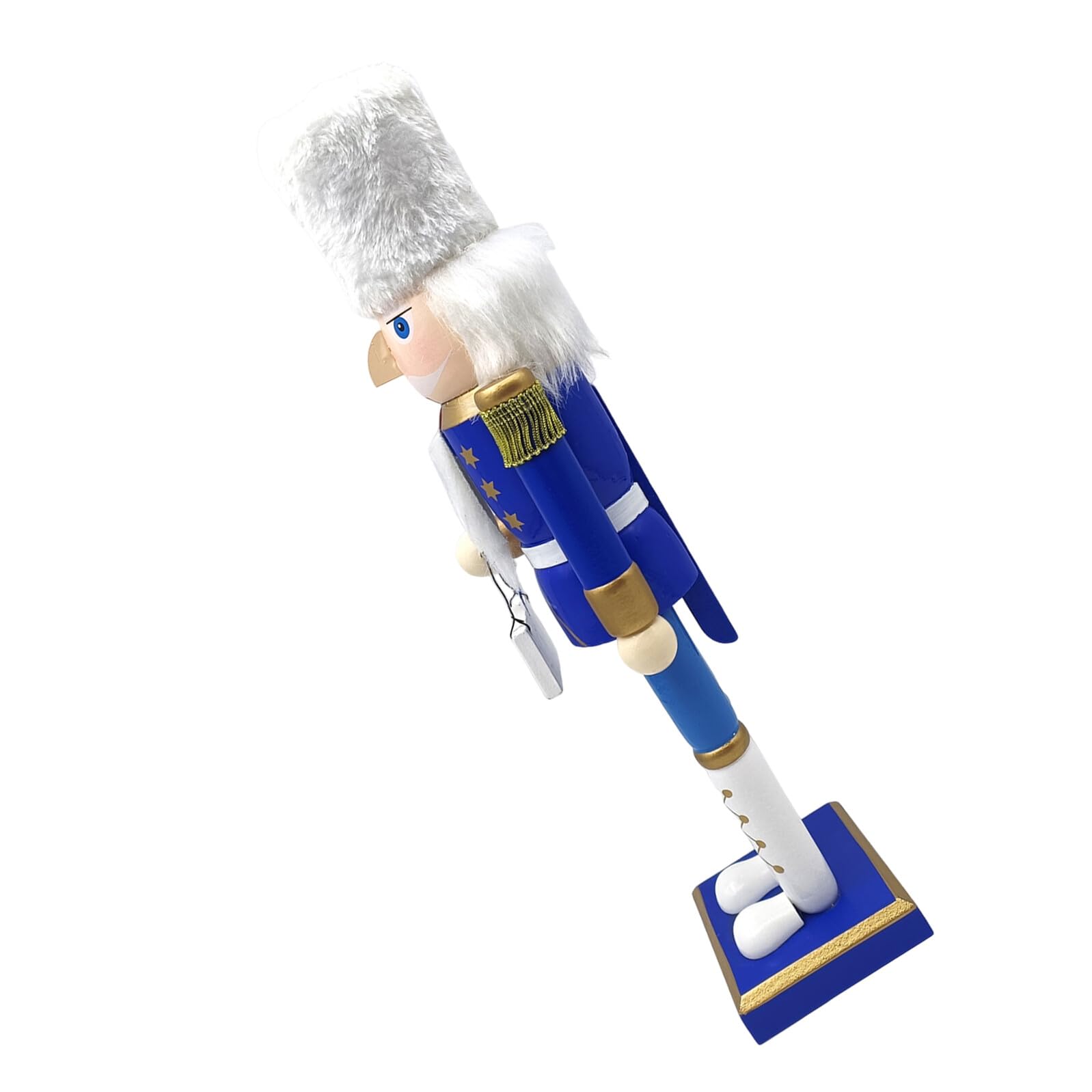 Lurrose Décoration Soldat Casse-Noisette Figurine Traditionnelle Bois Ornement de Table pour Hanoukka et Fêtes Juives