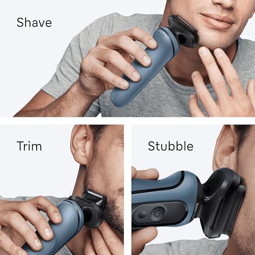 Image of Braun Men's Electric Razor Series 5, 52-A1820si, Azure Blue