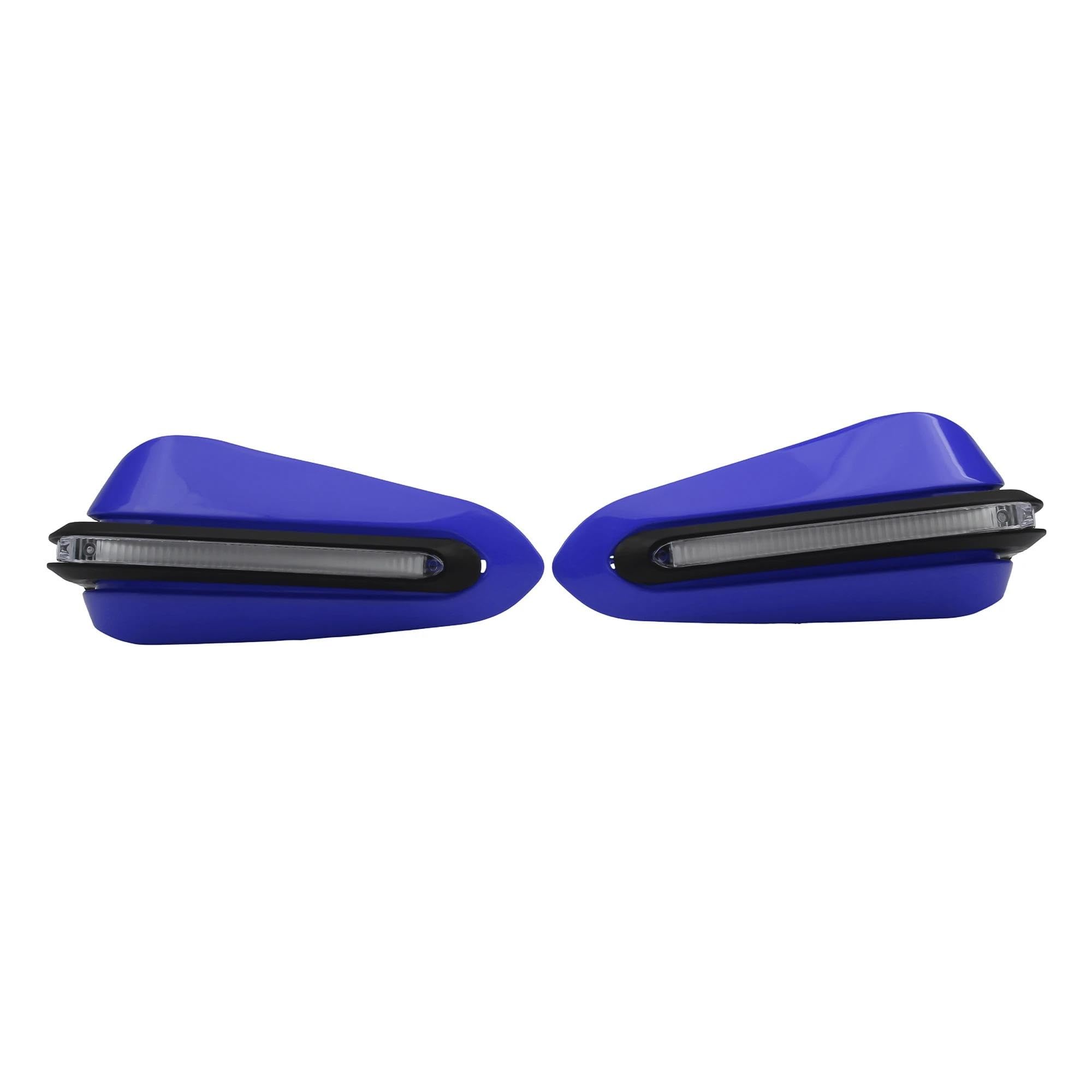 HDHCSCAGH Motorcycle Handguard Shield Universal Hand Guards Handguard Windproof Shield Protector Motorcycle Modified Accessories Handlebar Protection Covers(Blue White-Light)