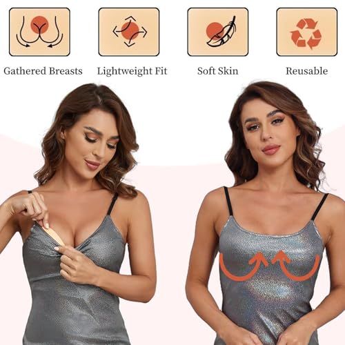 Image of DEPOVOR Ultra Boost Inserts Double-Sided Adhesive Pads Sticky Bikini Padding Inserts for Sports Bra Swimsuit