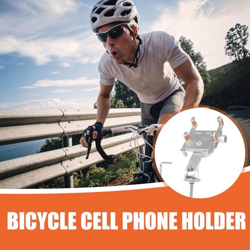 Support de téléphone pour vélo VTT anti-choc et pince de guidon en aluminium réglable - 2
