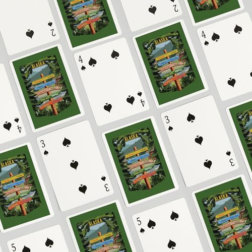 Baraja de cartas Lantern Press Alaska Poker 52 piezas miniatura 4