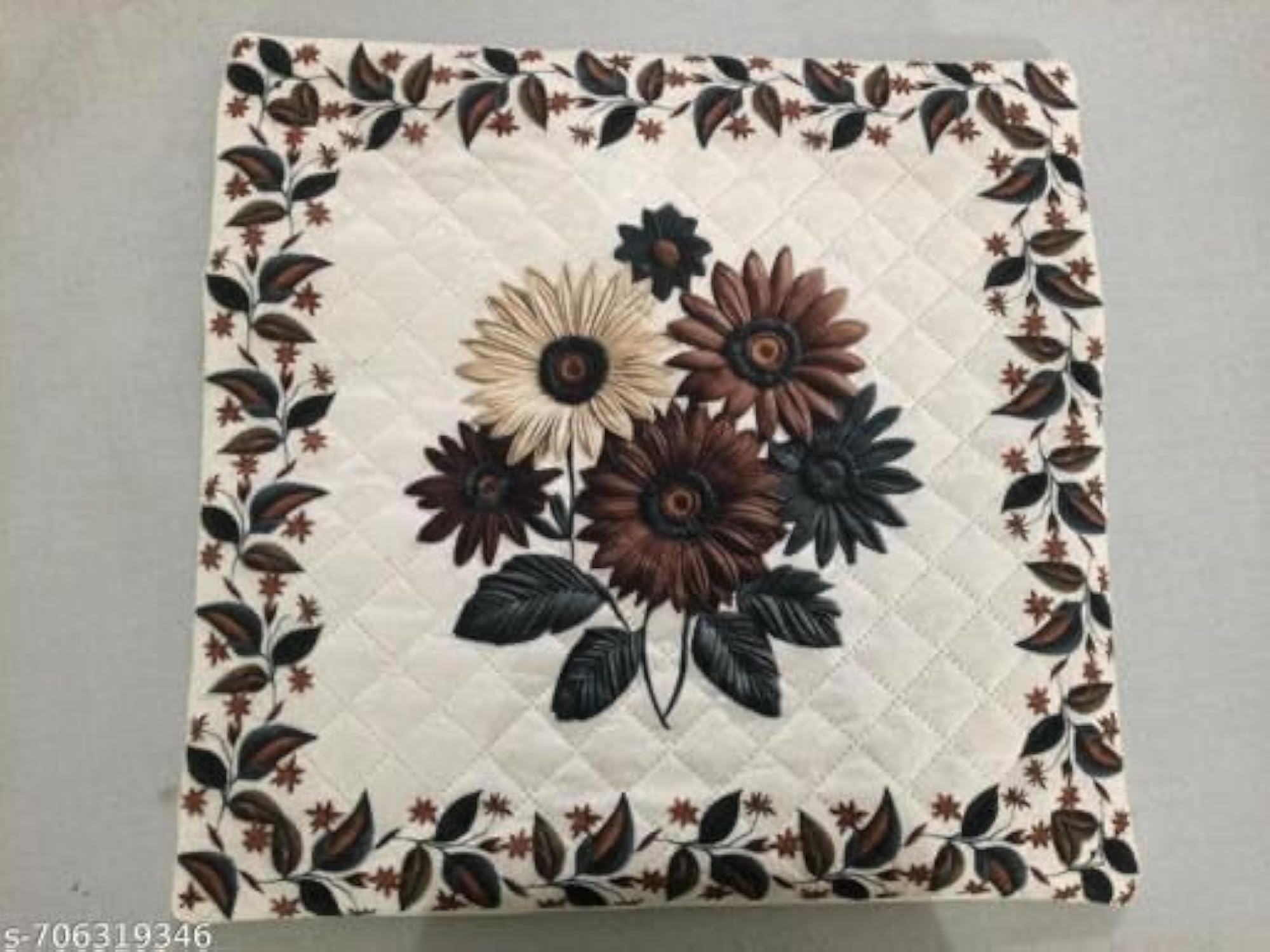 Printed Quilted Cushion Covers, Pack of 5