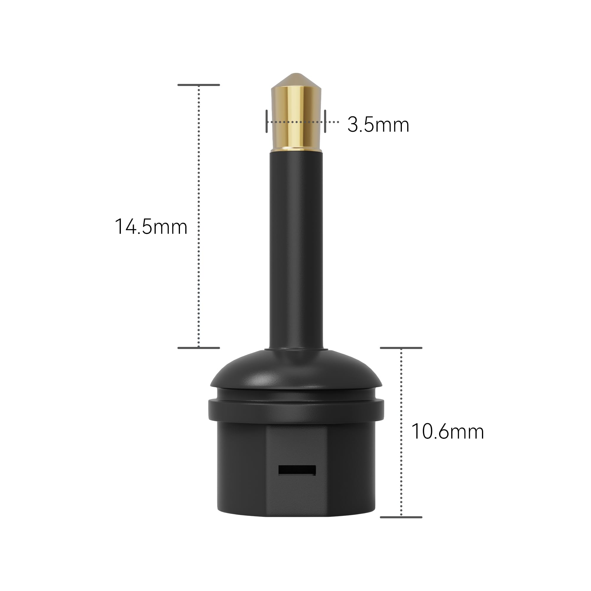 HDSupply Mini Toslink Audio Adapter, 3.5mm Optical Adapter to Subwoofer, Soundbar, TV, HiFi, Amplifier - Black