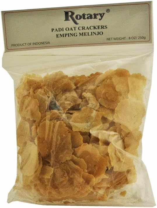 Rotary Emping Melinjo (Padi Oat Cracker Raw) - 8oz (Pack of 1)