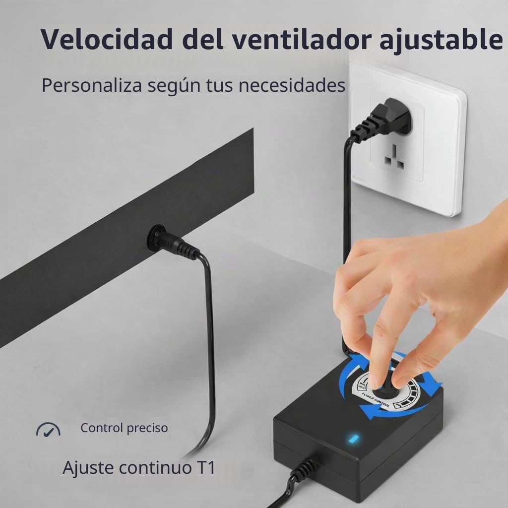 Ventilador de ventana vertical para ventanas corredizas, ventilador reversible de ventana de escape y admisión de flujo de aire, ajuste ajustable 35–150cm (13.8–59in), control de velocidad sin
