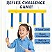 Reflective Drop Stick Challenge Game with Remote, Falling Reflex Drop Sticks Catching Game with 3 Adjustable Speeds, Hand Eye Coordination Reaction Time Training Toys for Kids (Blue - with Remote)
