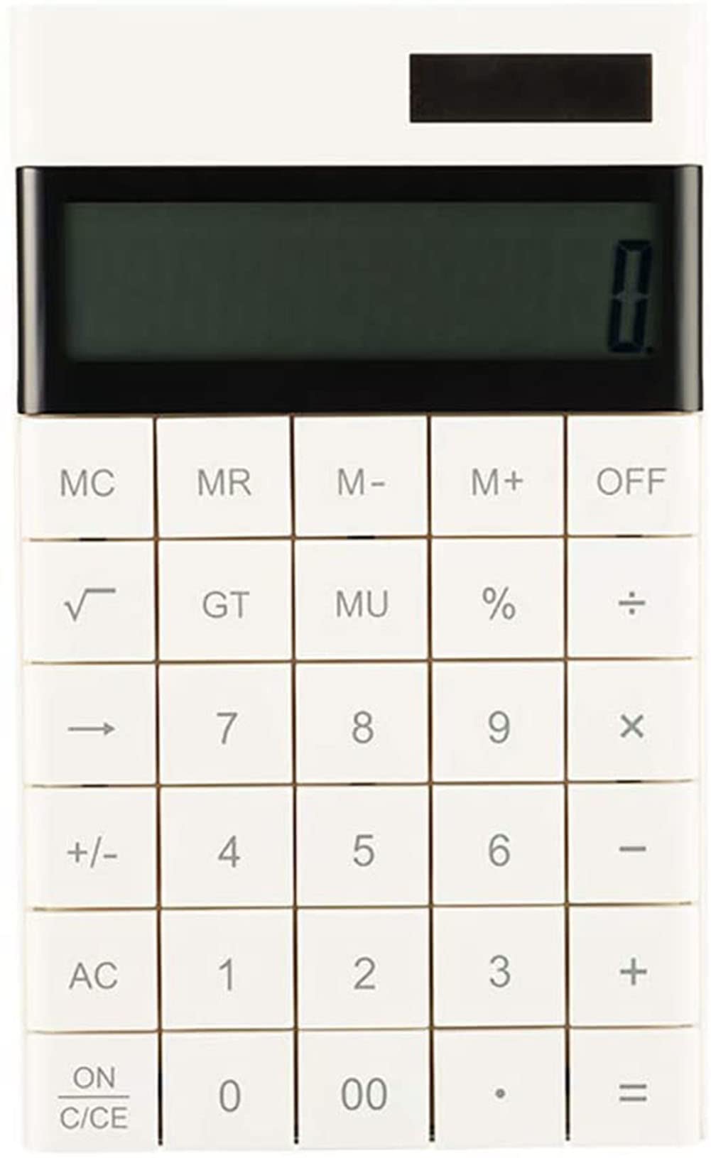 Kalkulator stacjonarny, kalkulatory biurowe, kalkulator, energia słoneczna, 12-cyfrowy wyświetlacz LCD, nowoczesne eleganckie akcesoria na biurko, elektronika domowa do biura, pomysły na prezent bizne
