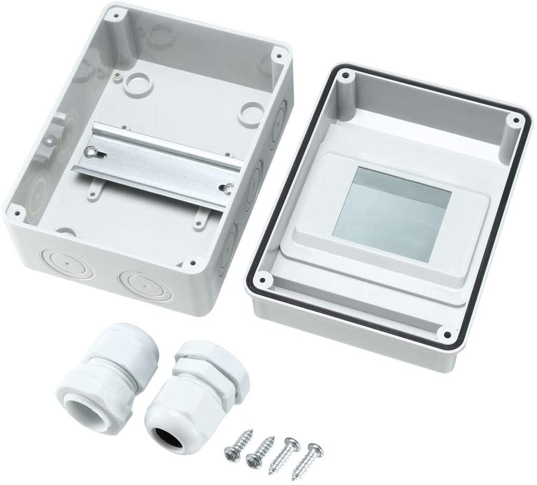 Electronic Junction Box Switching Power Supply Waterproof Distribution Box Breaker ABS Transparent Lid Gray for Circuit Breaker Indoor