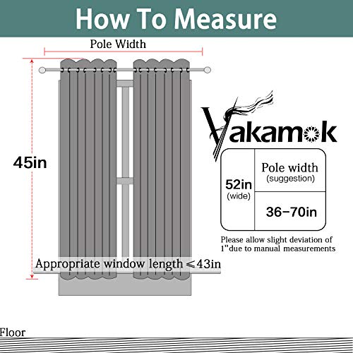 Yakamok Lilac Blackout Drapes for Bedroom - Light Blocking Grommet Top Curtains for Living Room(Lilac, 52Wx45L, 2 Panels)