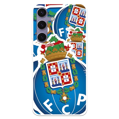 Capa para Samsung Galaxy S24 Plus de futebol clube porto escudo desenho tansparente para proteger o seu telemóvel. Camada de silicone flexível com licença oficial FC Porto